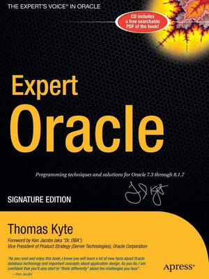 cover image of Expert One-on-One Oracle
